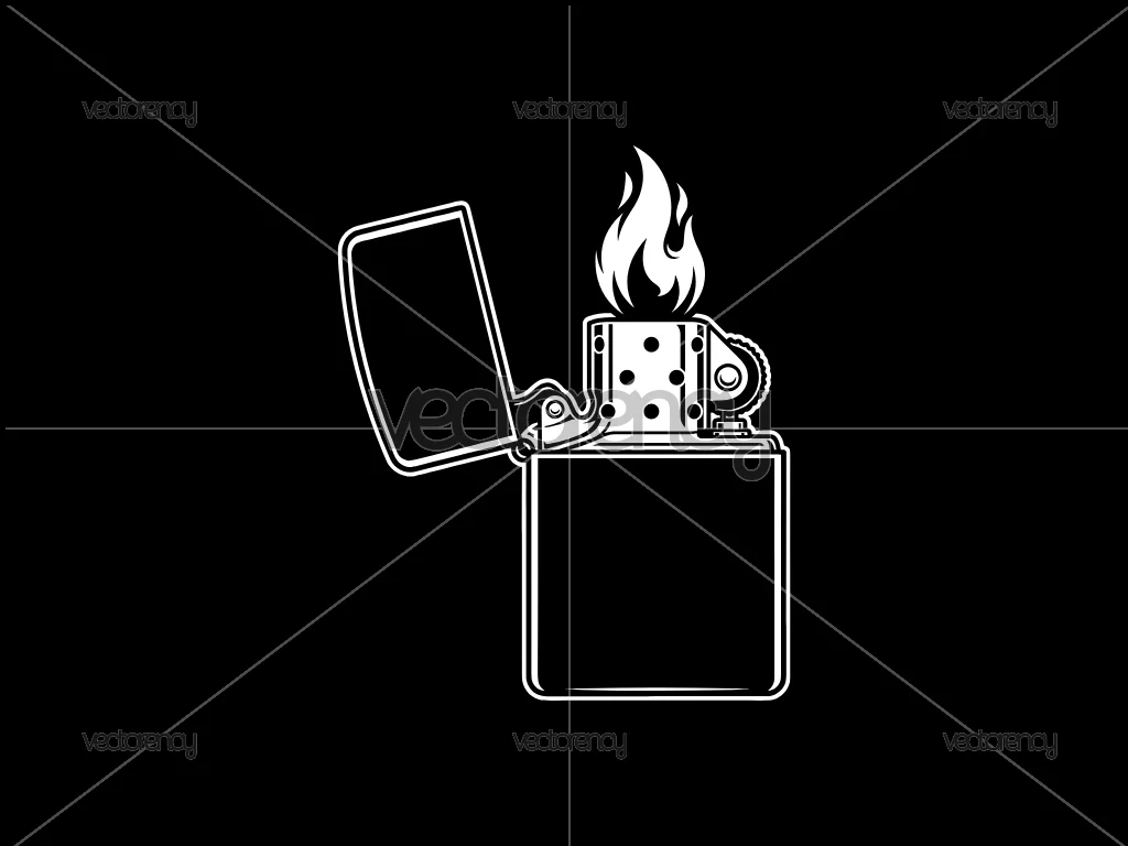 Lighter SVG, Zippo SVG, Fire SVG, Open Flame SVG, Metal Lighter SVG, Cut File, Instant Download