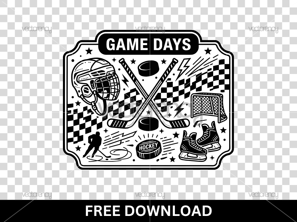 Free Gameday Hockey Image SVG