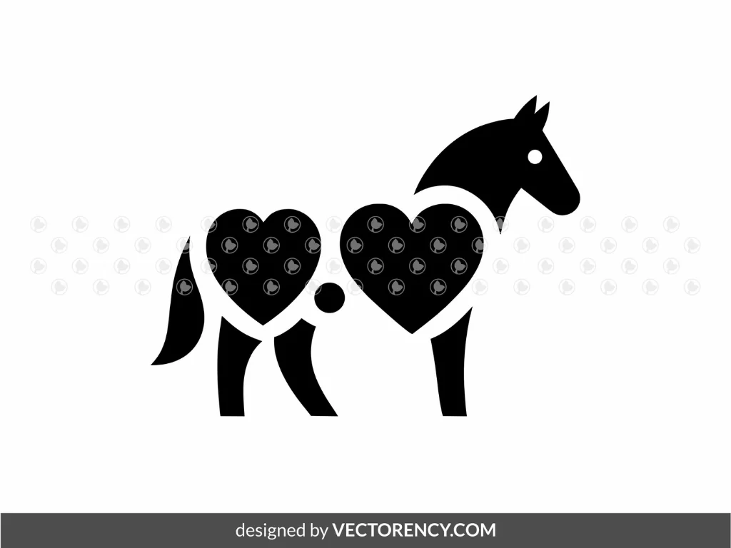 Horse Love Clipart Free SVG