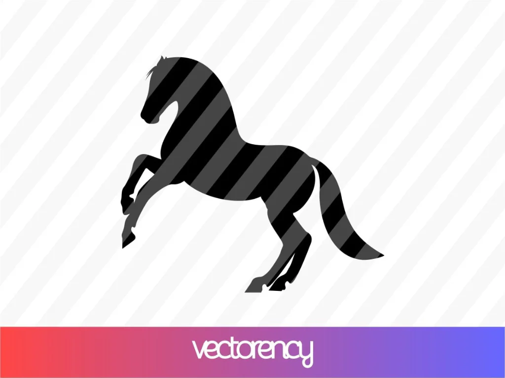 Horse Mane Head SVG Vector