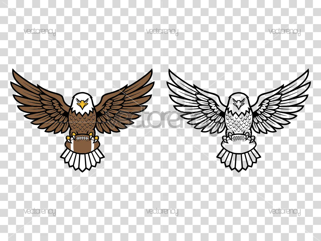 Eagle Football Logo Team, Mascot Vector PNG SVG