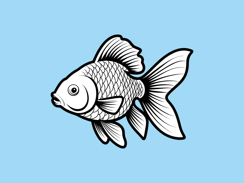 Goldfish SVG Layered Design Free Download