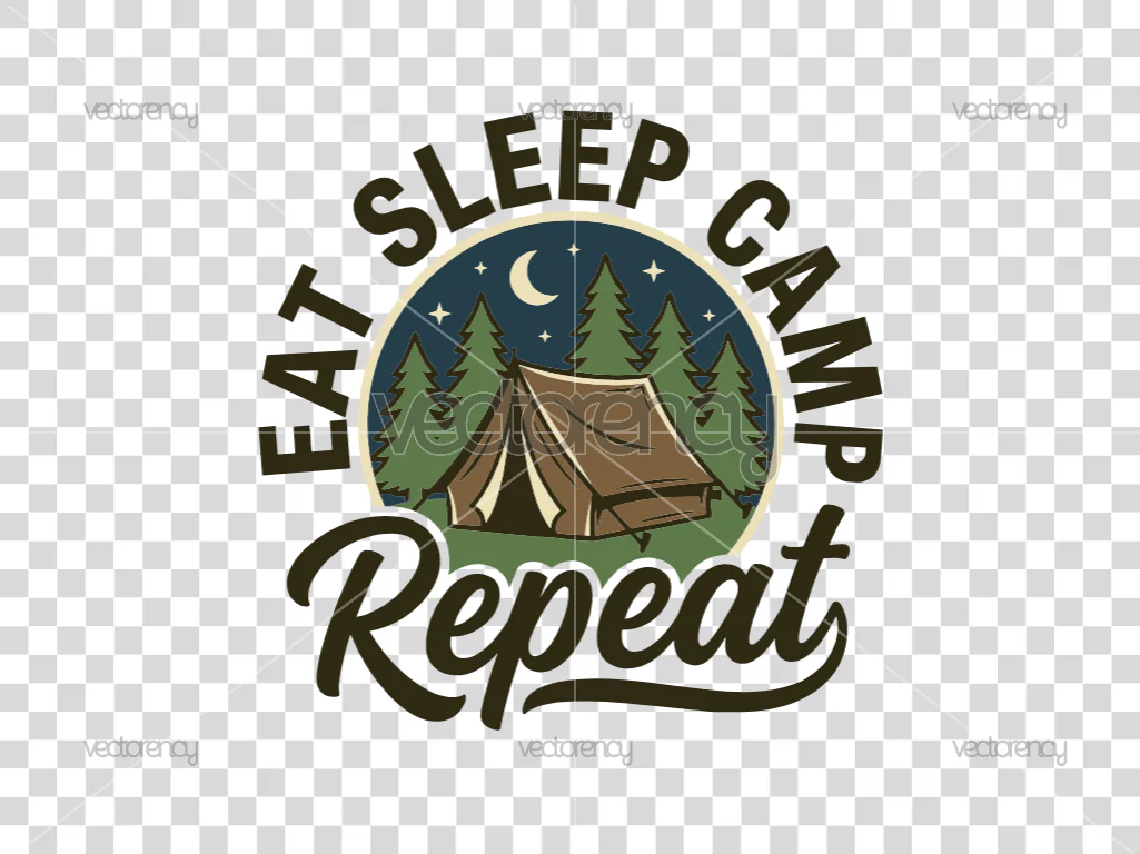 Eat Sleep Camp Repeat SVG