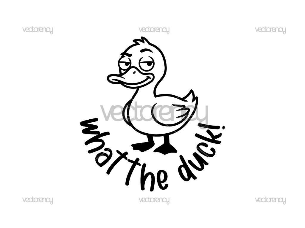 Funny Parody Duck SVG What The Duck