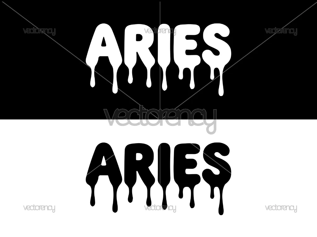 Aries Zodiac Drip SVG: Afro Birthday Shirt Cut File Digital Download