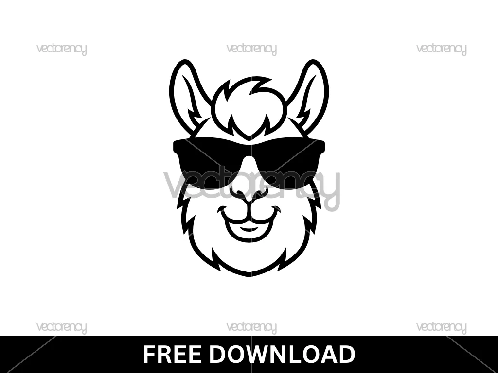 Cool Llama Cricut SVG Free