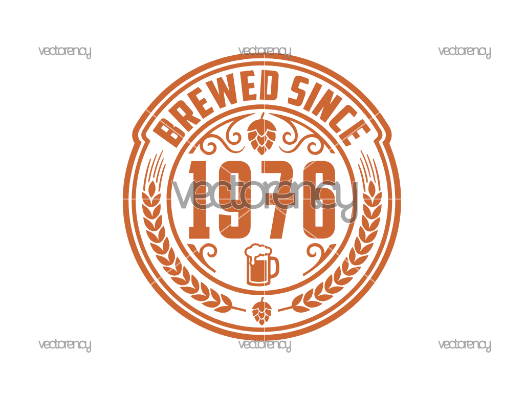 Brewed Since 1976 SVG PNG Design Birthday Gift