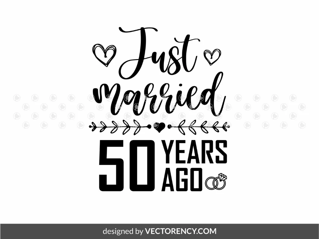 50th Wedding Anniversary SVG