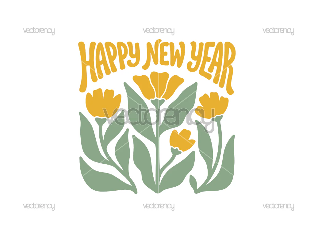 Happy New Year Image PNG SVG Instant Download