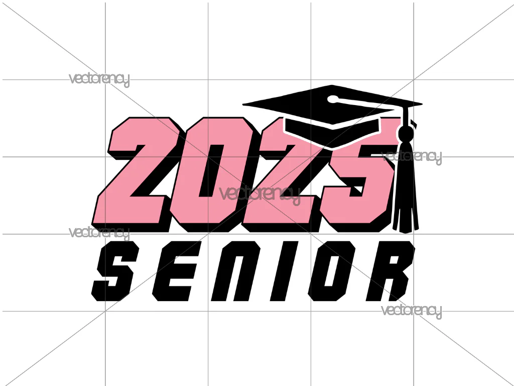 Senior 2025 SVG, Graduation, Class Of 2025 PNG Vector Clipart