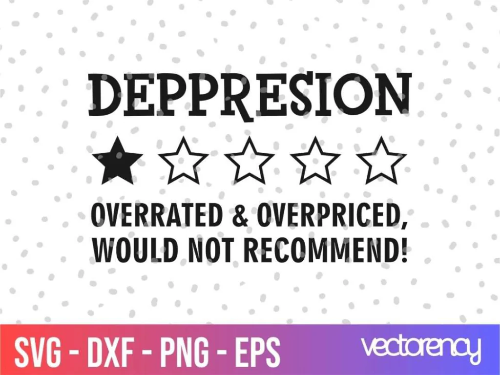 Depression One Star Review SVG