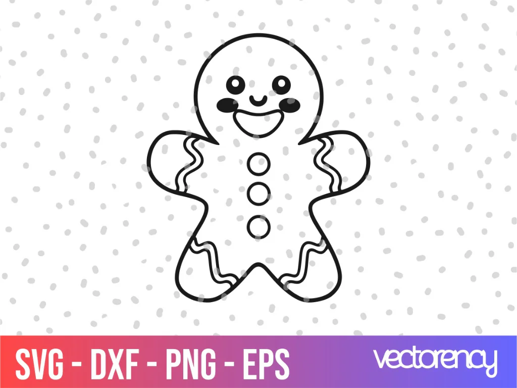 Gingerbread Outline SVG