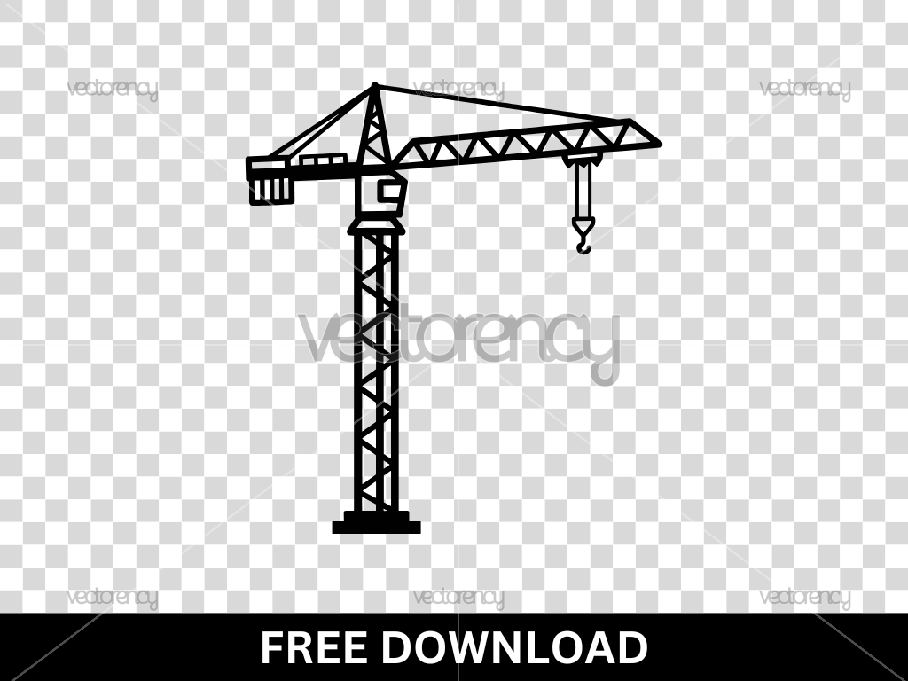 Crane Construction Clipart SVG Cricut Free