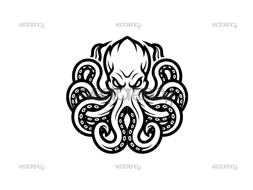 Legendary Sea Monster Kraken Logo