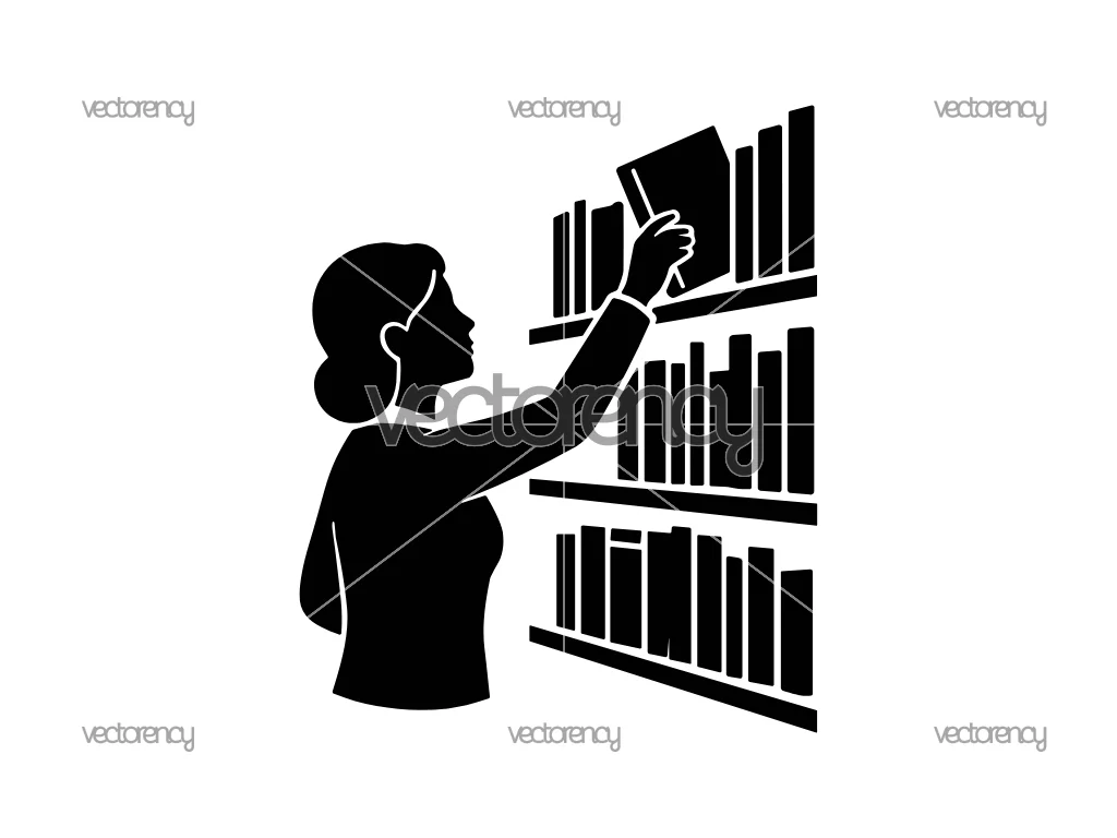 Librarian Character Isolated SVG Vector
