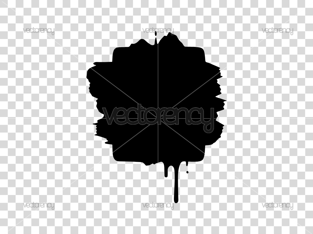 Black Splash Drip Brush Isolated SVG Cricut