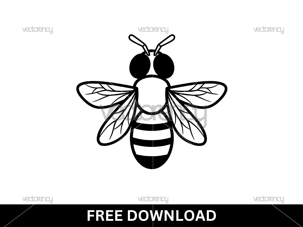 Free Bee SVG, Cut File Bee Vector