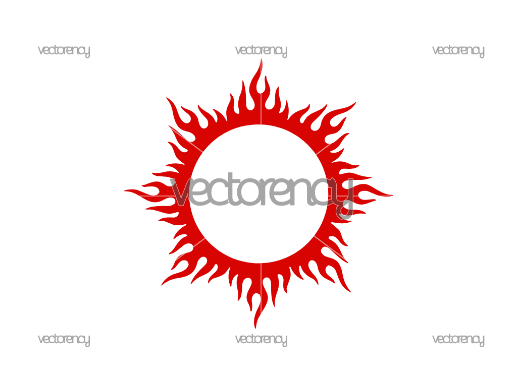 Circle Tribal Y2k Flames SVG Vector Image Download