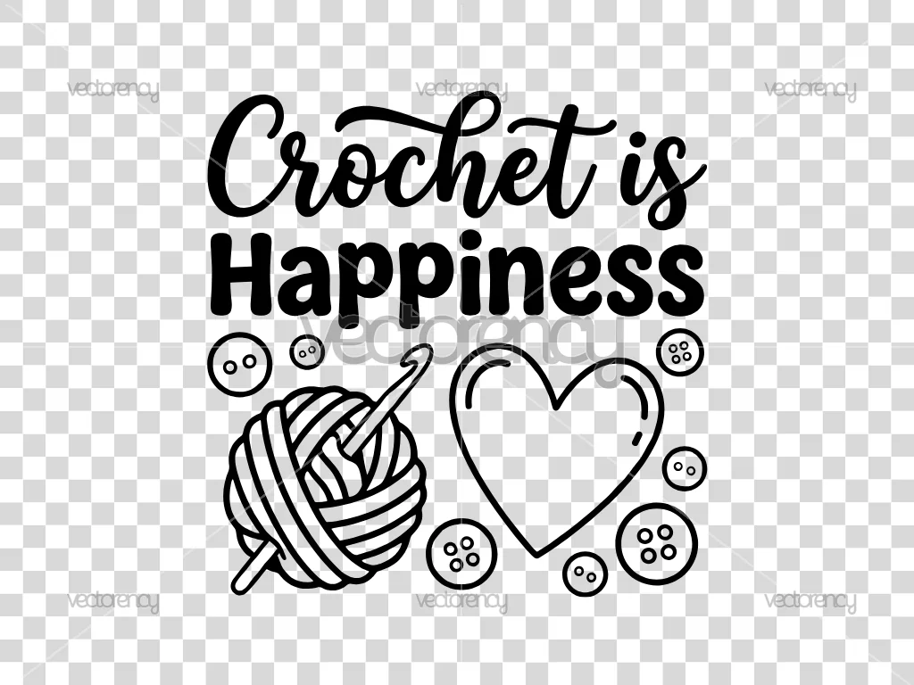 Crochet is Happiness SVG Cricut PNG Digital Download