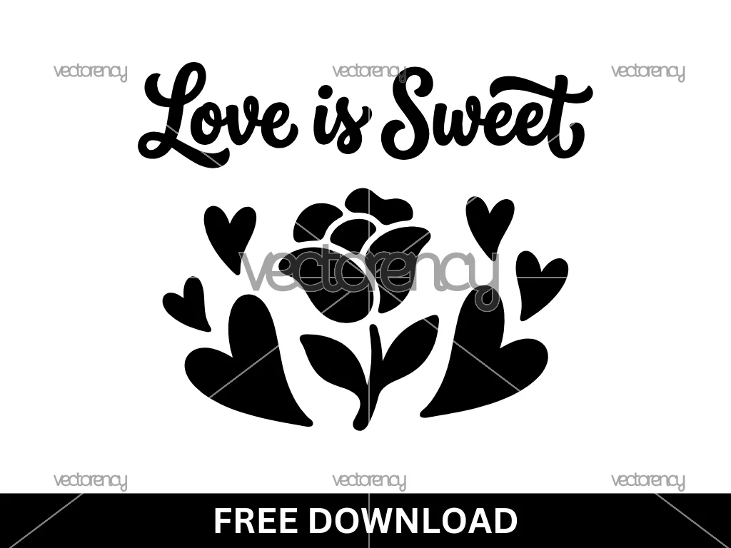 Love Is Sweet Valentine Pot Holder SVG Design Free