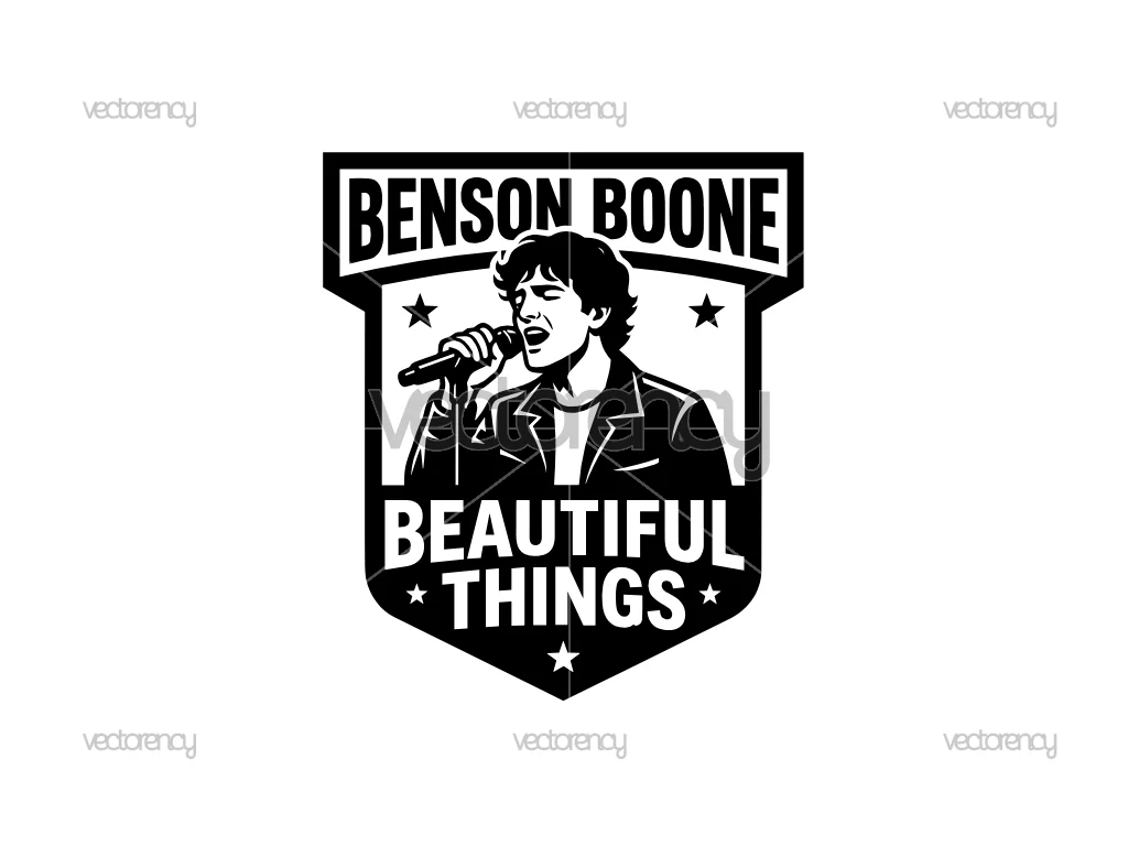 Beautiful Things Benson Boone Clipart Image Logo SVG PNG