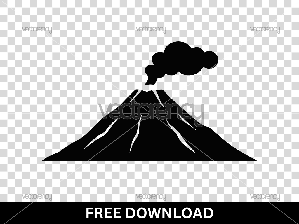 Volcano SVG Vector