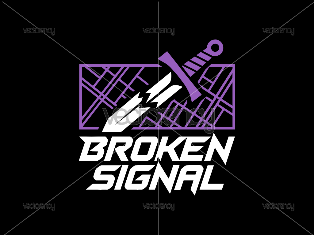 Broken Signal Street Wear Design Vector