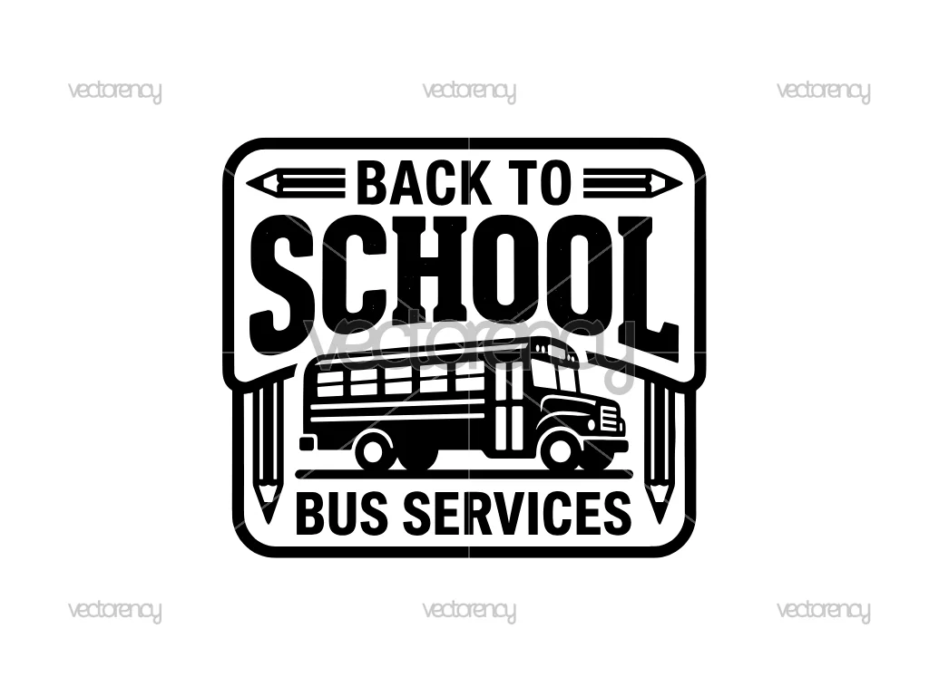 Back to School SVG Bus Services Vector