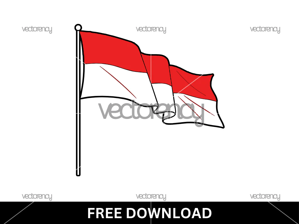 Indonesian Flag SVG Vector Free Download