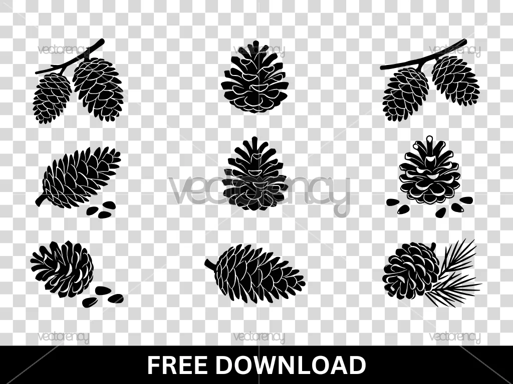 Pine Cone SVG Cut Files Free Download