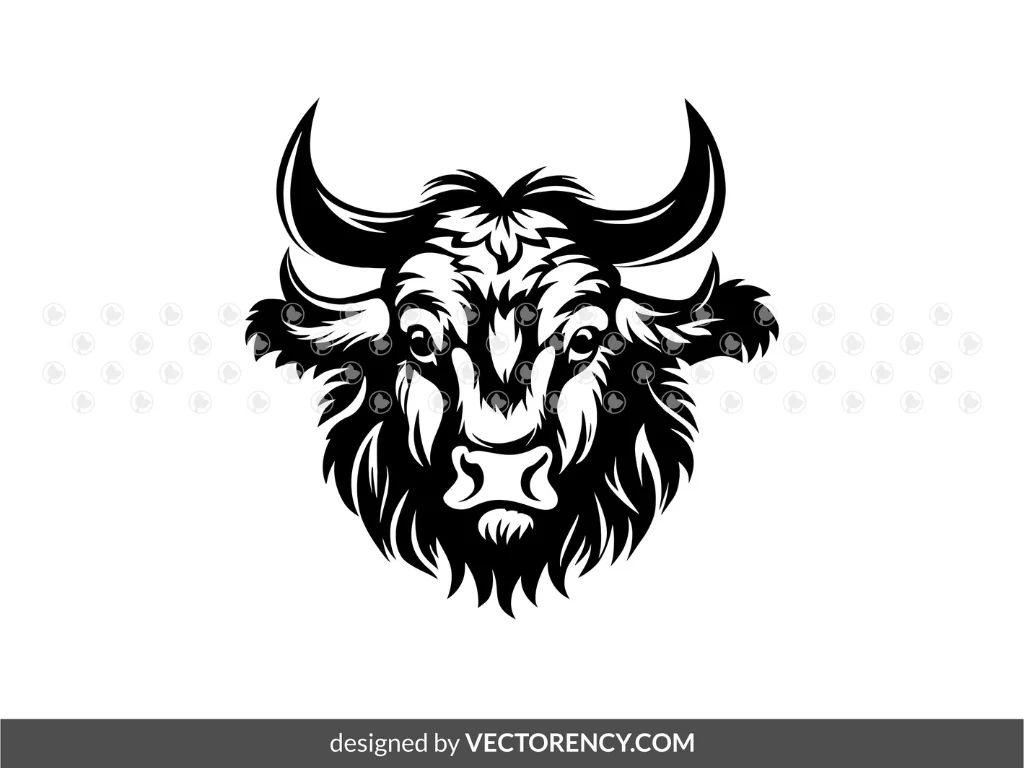 Buffalo Head SVG, Buffalo Vector