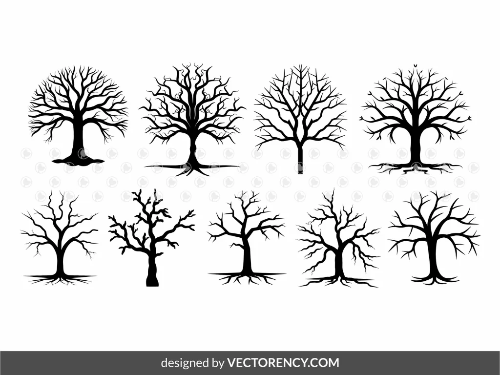 Gloomy Dead Oak Tree SVG Bundle