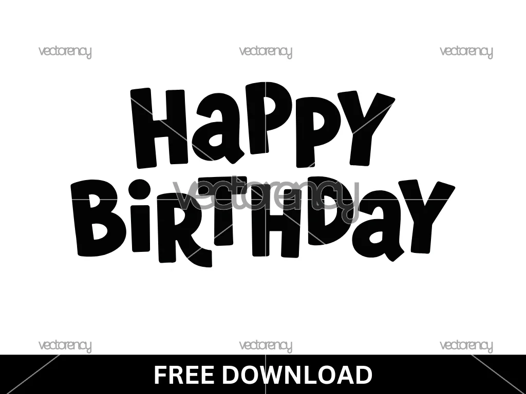 Happy Birthday Lettering Free Vector
