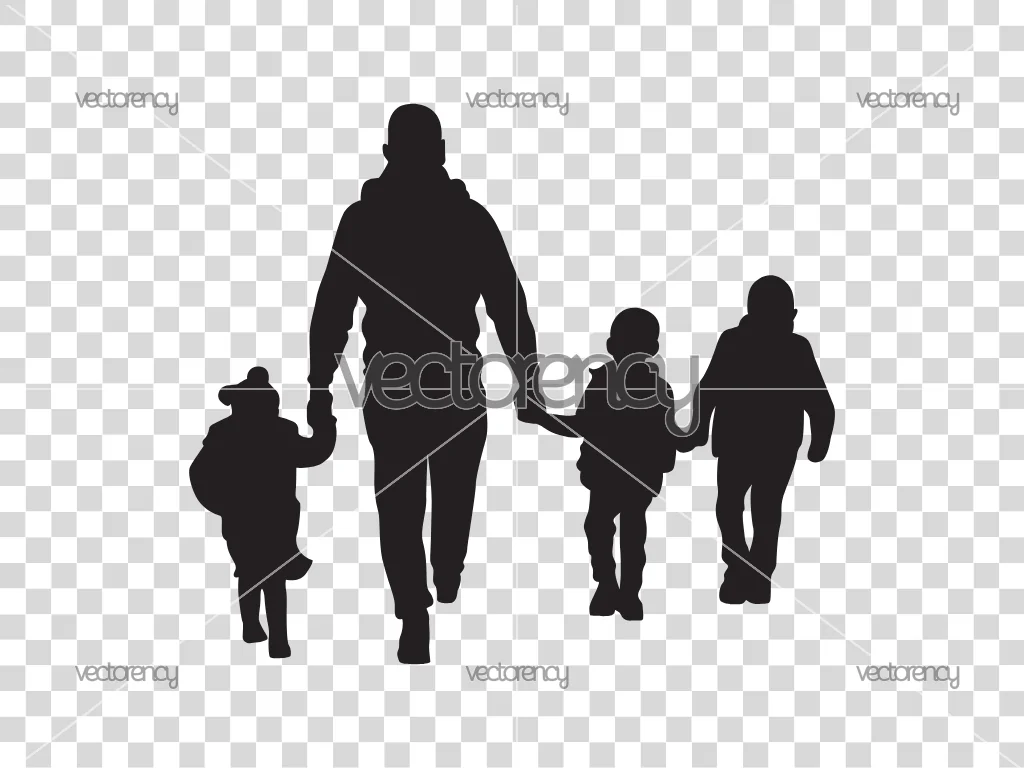 Father and Daughter Silhouette