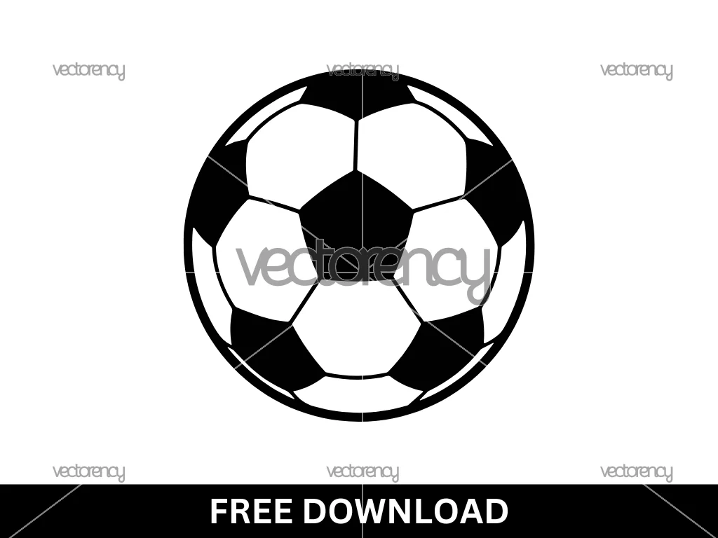 Football or Soccer Ball Flat Vector Icon Simple Black Style