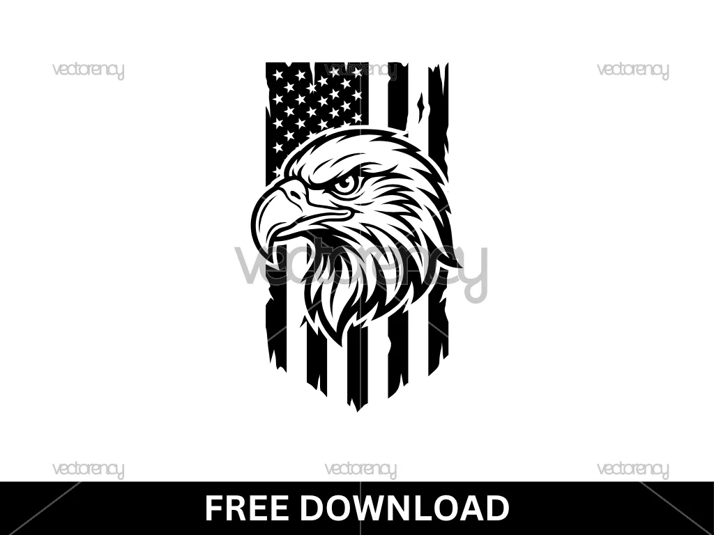 Eagle American Flag Vector SVG Free