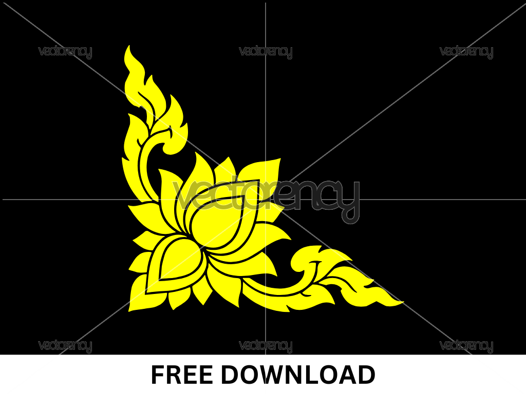 Thai Pattern Corner SVG Vector