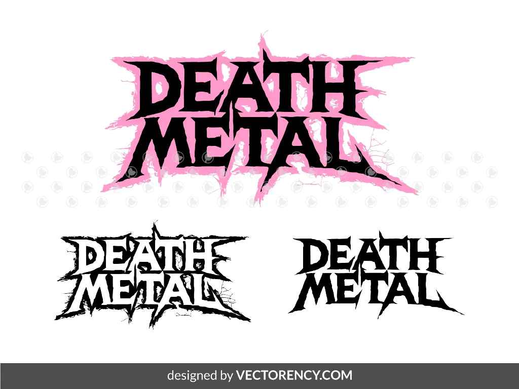 Pink Death Metal Logo SVG