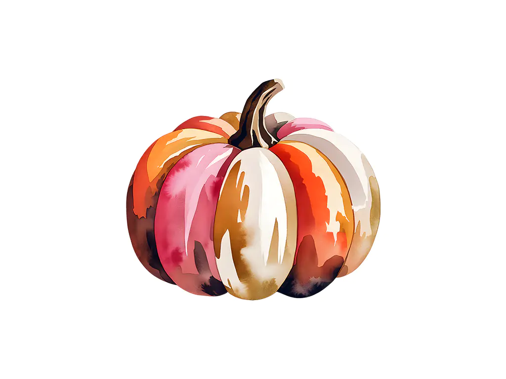 Pumpkin Watercolor PNG Download