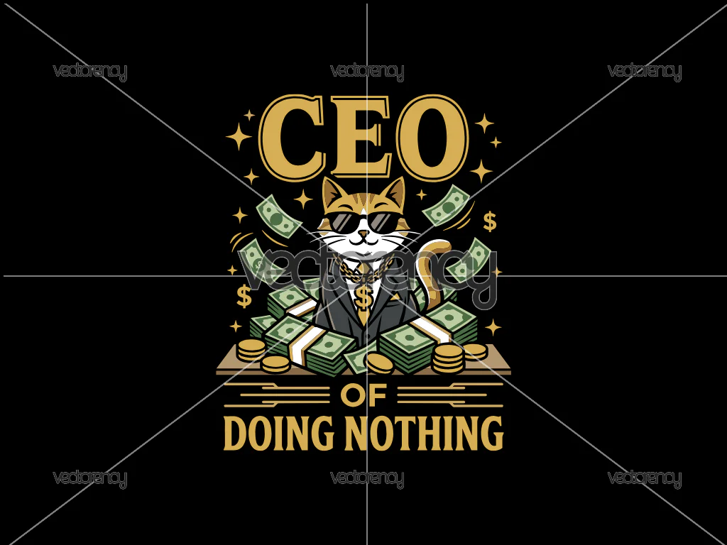 CEO Cat Design Millionaire Affirmation T Shirt Digital Download
