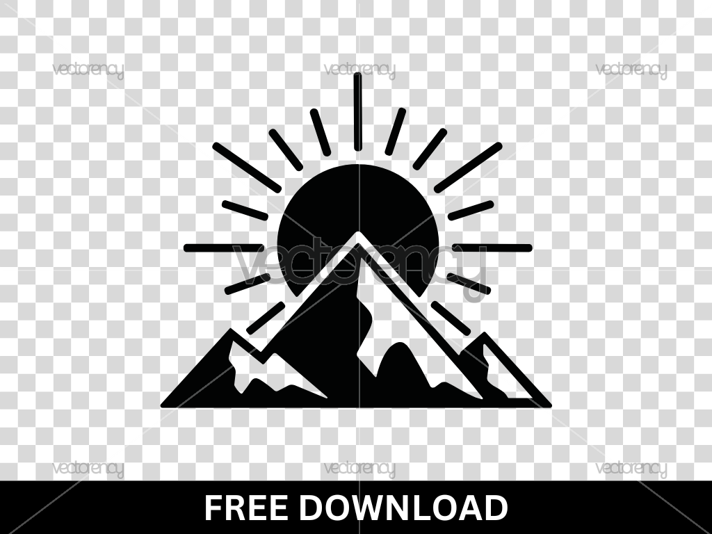 Mountain Sun SVG Cricut Free