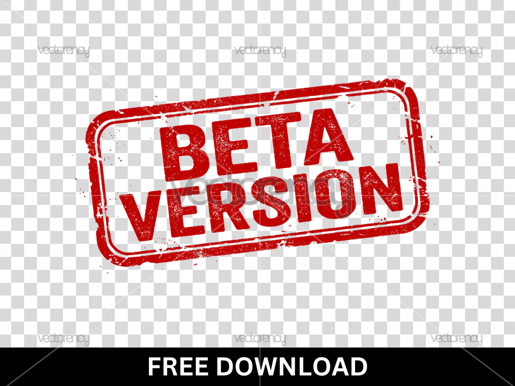 Free Beta Version Rubber Stamp Vector PNG Image