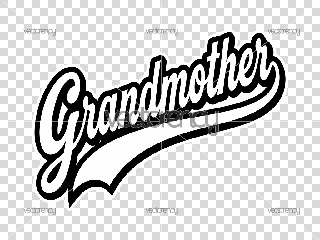 Grandmother Text SVG PNG Clipart Image
