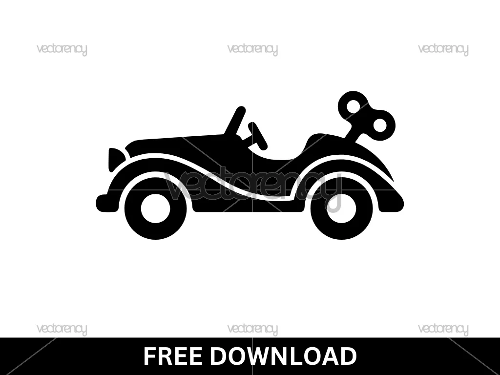 Tin Toy Car Vehicle Silhouette