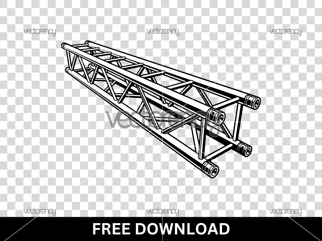 Truss Stage Rigging Vector Illustration