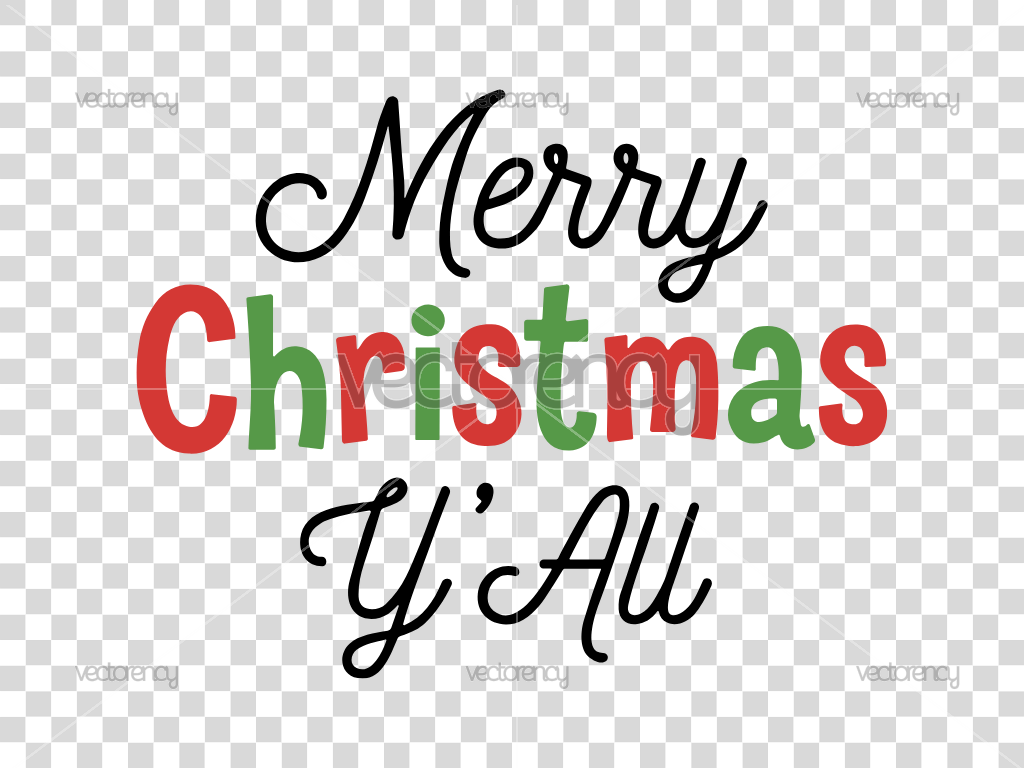Merry Christmas Yall SVG PNG File