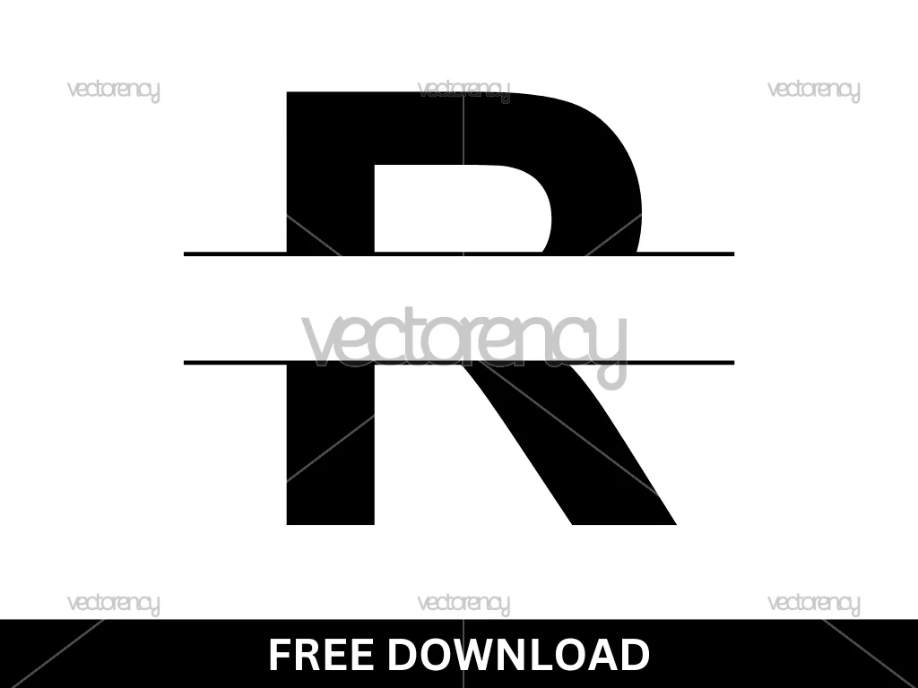 R Monogram SVG Free for Cricut