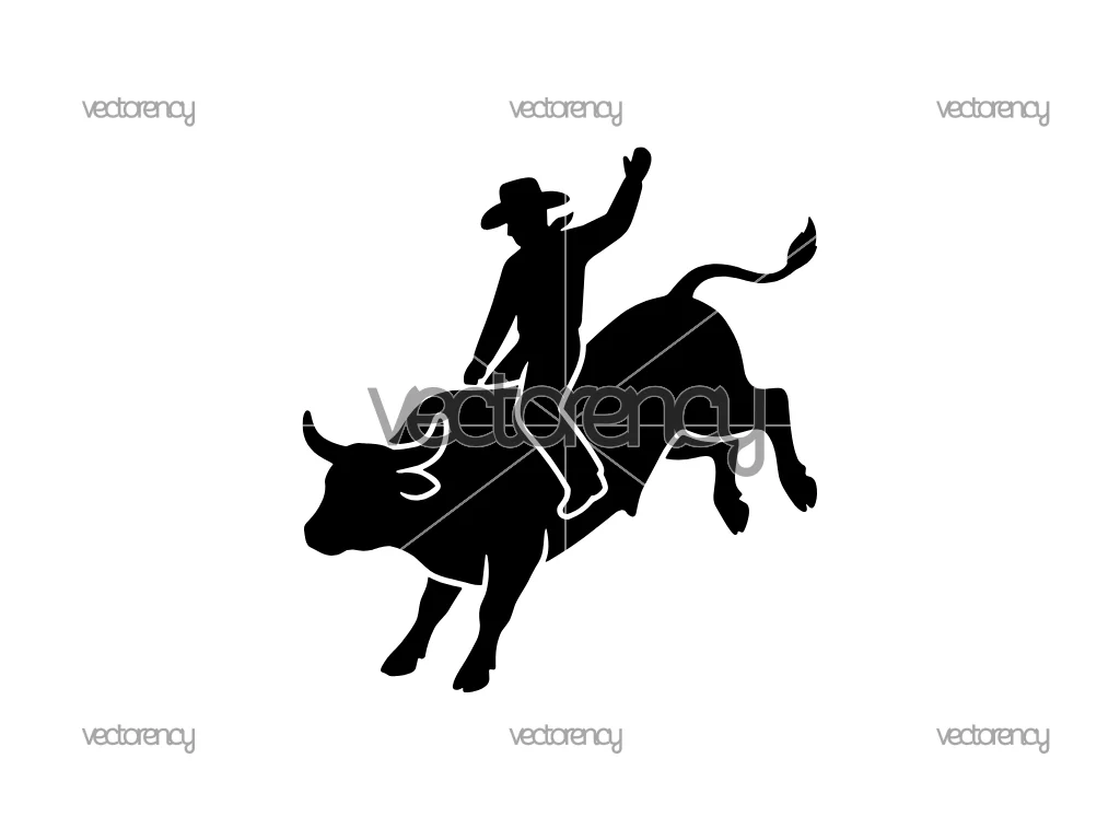 Rodeo Bull Rider SVG