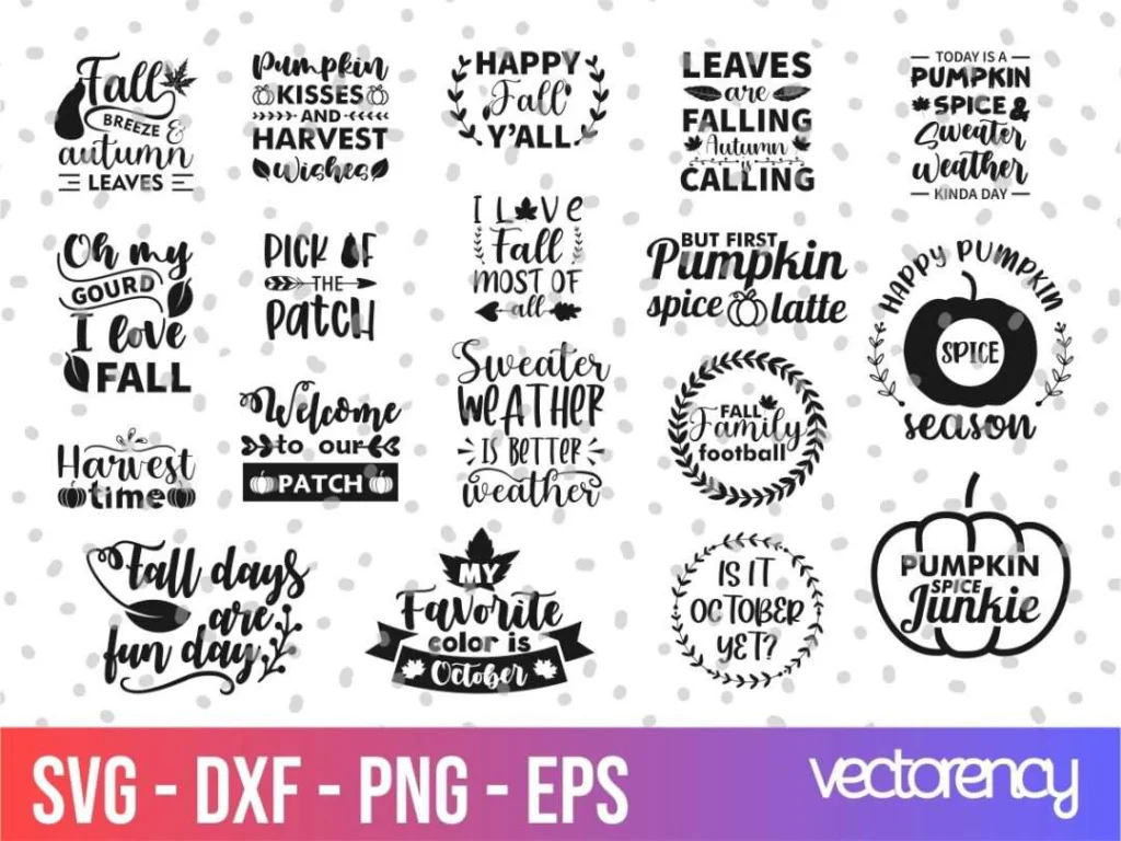 Fall Autumn SVG Bundle