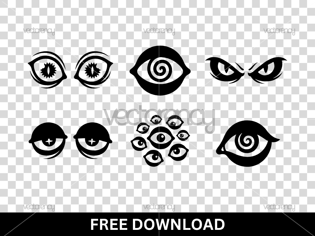Creepy Eyes Vector SVG